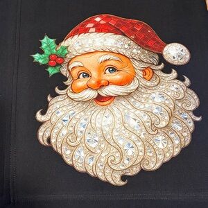 Festive Santa Claus Black blanket